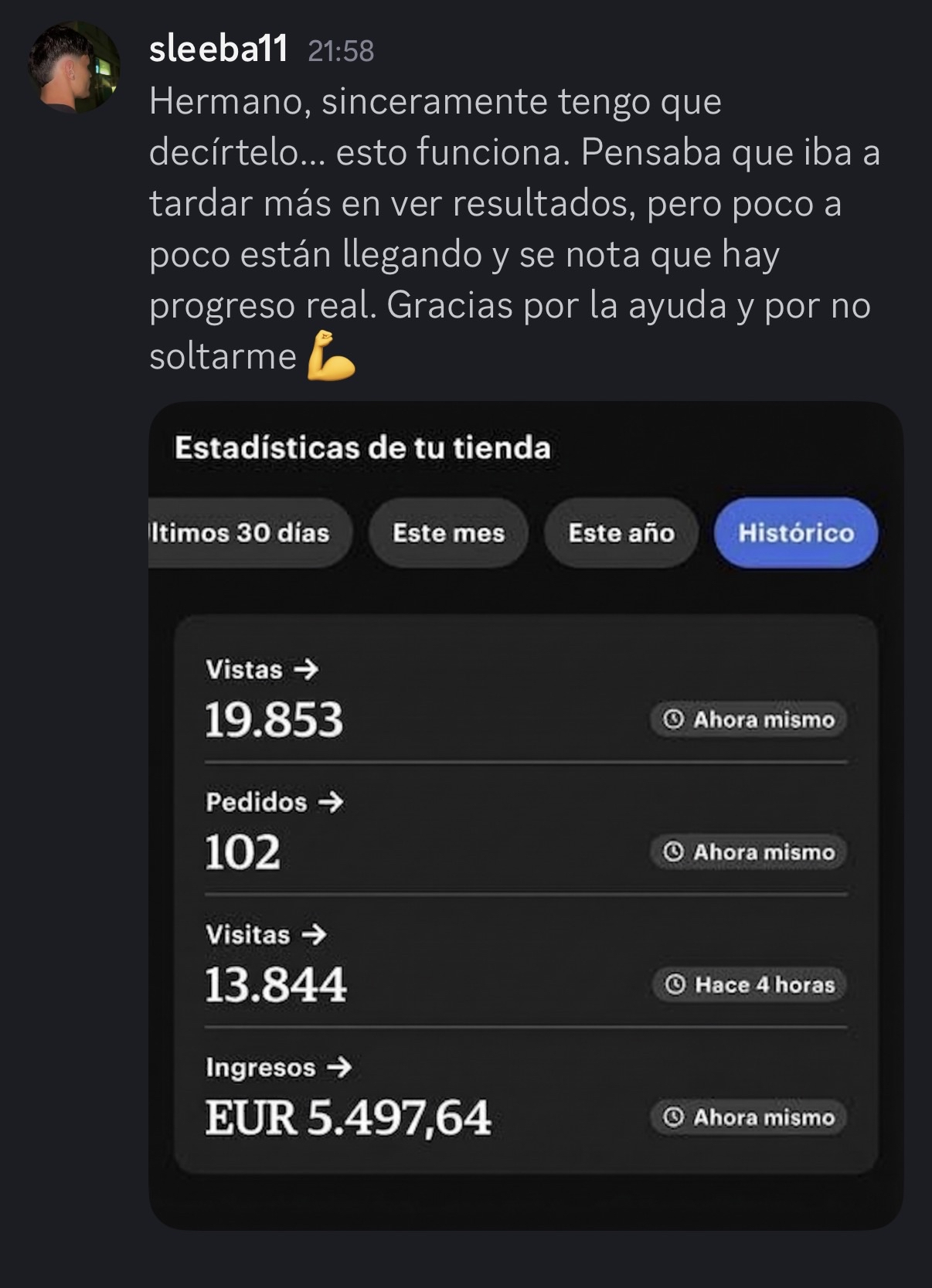 €5.497,64 · 102 pedidos · sleeba11